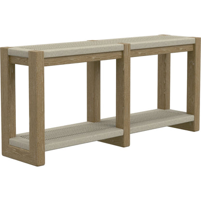 Sedona Outdoor Console Table by Sunset West in teak. Made from teak in a modern style.
