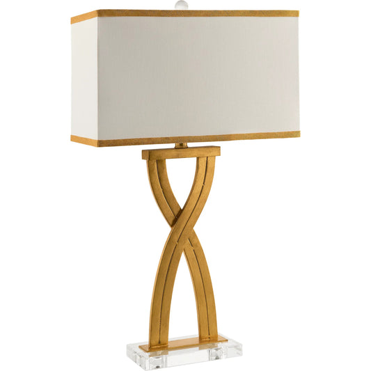Uhabis Accent Table Lamp 625312 by Surya. Made from iron, crystal, linen, polyester in a unique style.