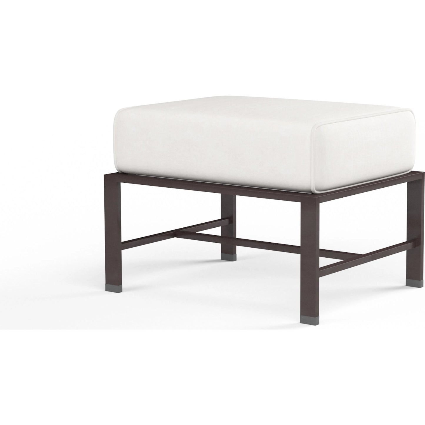 001 SI-2167009 | Primary Silo | La Outdoor Jolla Ottoman by Sunset West in espresso. Made from aluminum in a modern style.