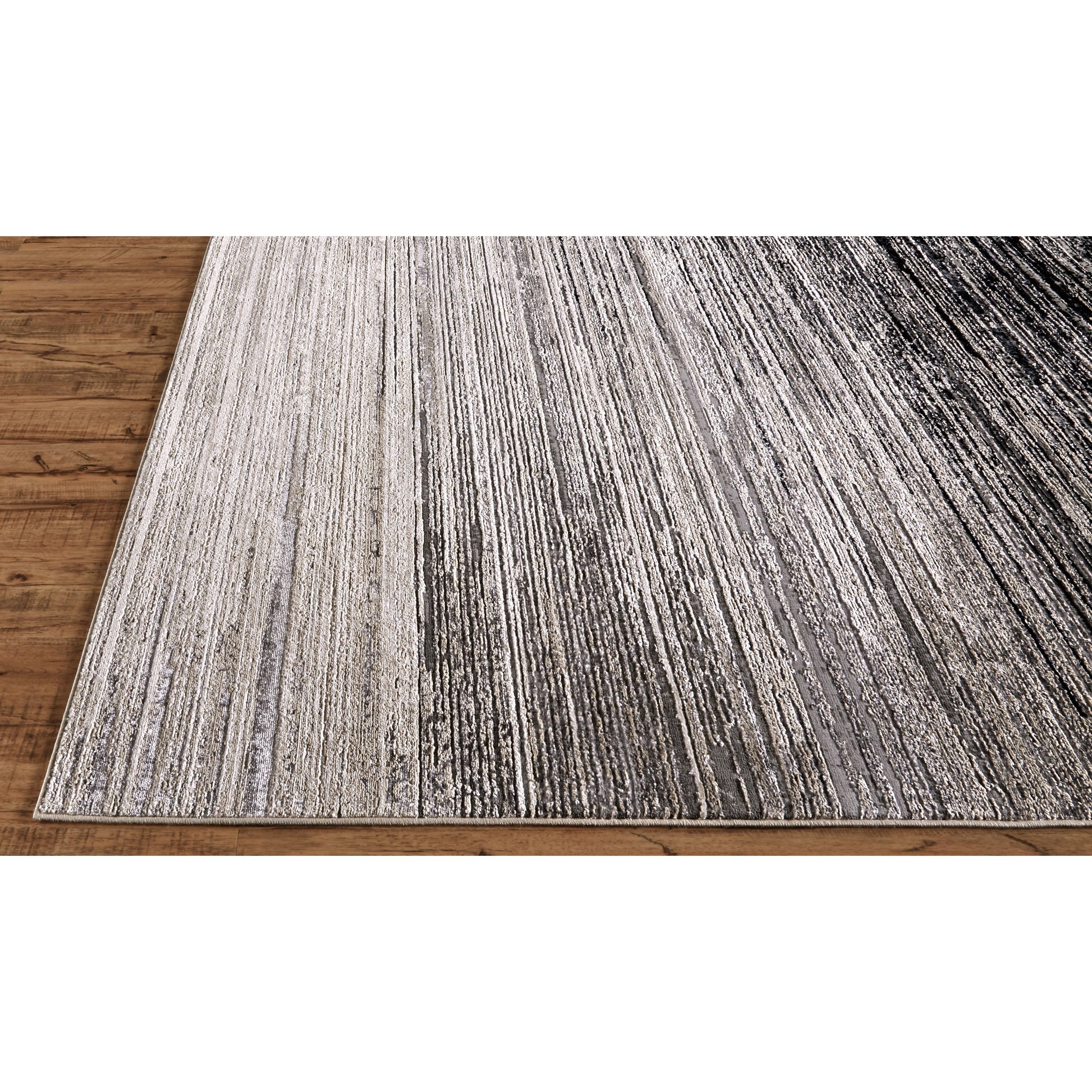 Micah Rug - 3337F by Feizy in black, gray. Made from polyester, polypropylene in a unique style.