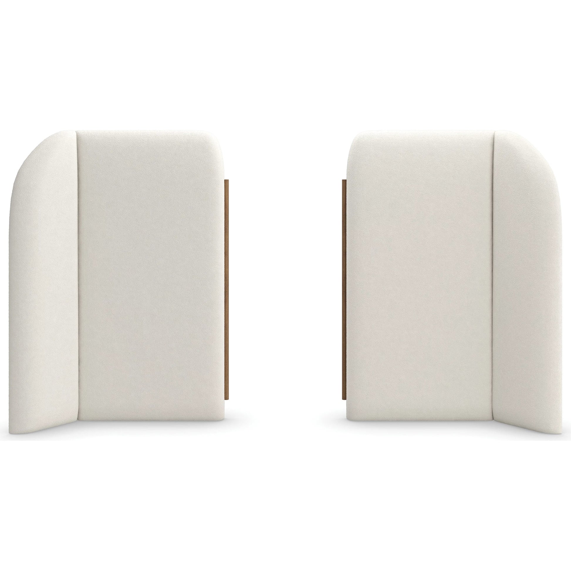 Malta Upholstered Bed Panels by Caracole in toasted pecan. Made from asian hardwood in a modern style.