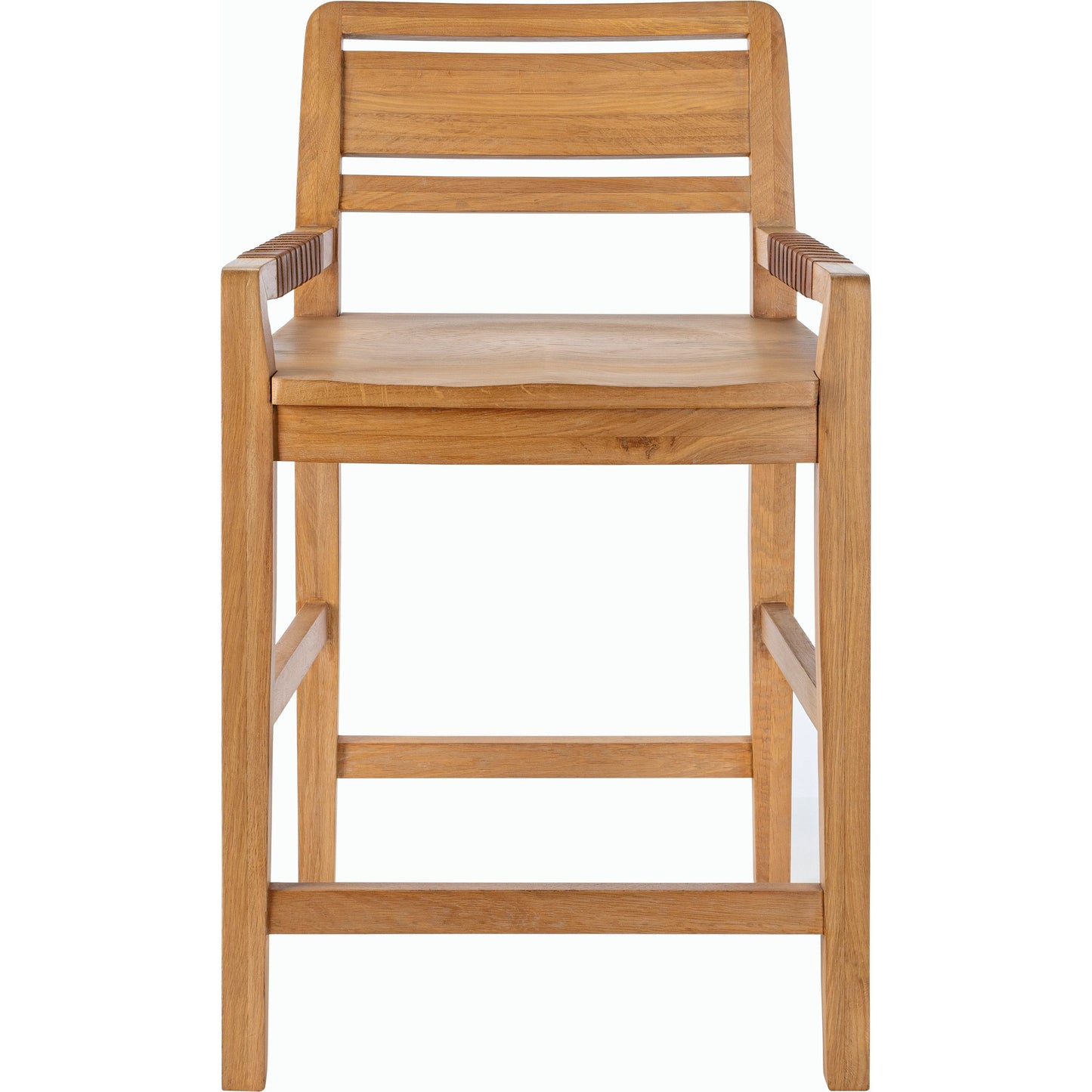 002 SI-2133405 | Additional Silo | Uintah Stool by Surya in top: wood, base: tan and polished. Made from top: oak, base: leather in a modern style.