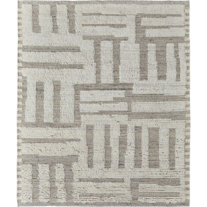 Ashby Transitional Geometric Rug - 8909F by Feizy in gray, ivory. Made from wool in a unique style.