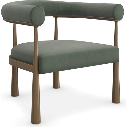 Bali Club Chair by Caracole in retro walnut. Made from walnut in a unique style.