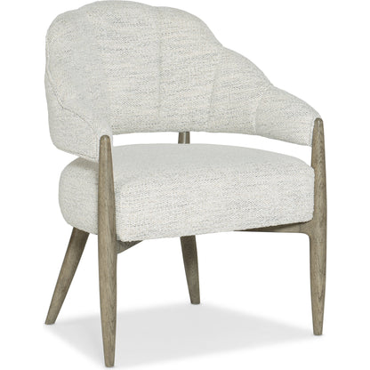 Linville Falls Bynum Bluff Accent Chair by Hooker Furniture in neutral merino cotton and mink. Made from veneers, fabric in a modern style.