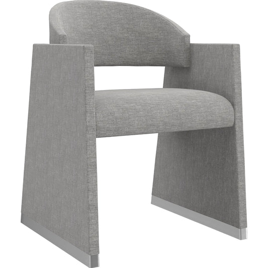 Polish Off Dining Chair by Caracole in gray, silver and polished silver. Made from unique in a unique style.