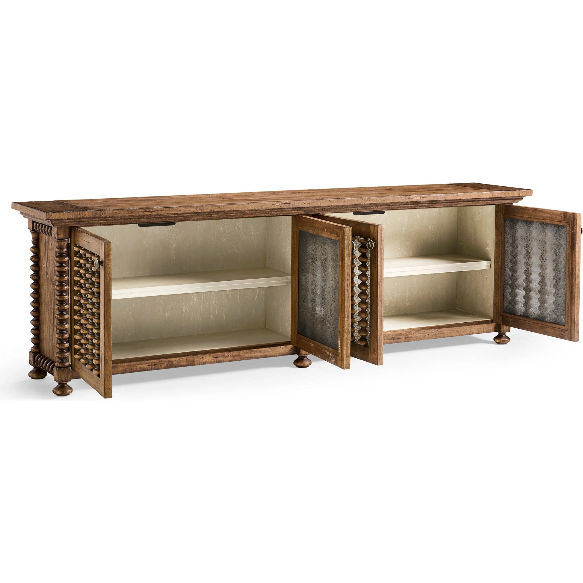 Tamarisk Entertainment Credenza by Jonathan Charles in medium spain walnut. Made from main acacia veneer in a unique style.