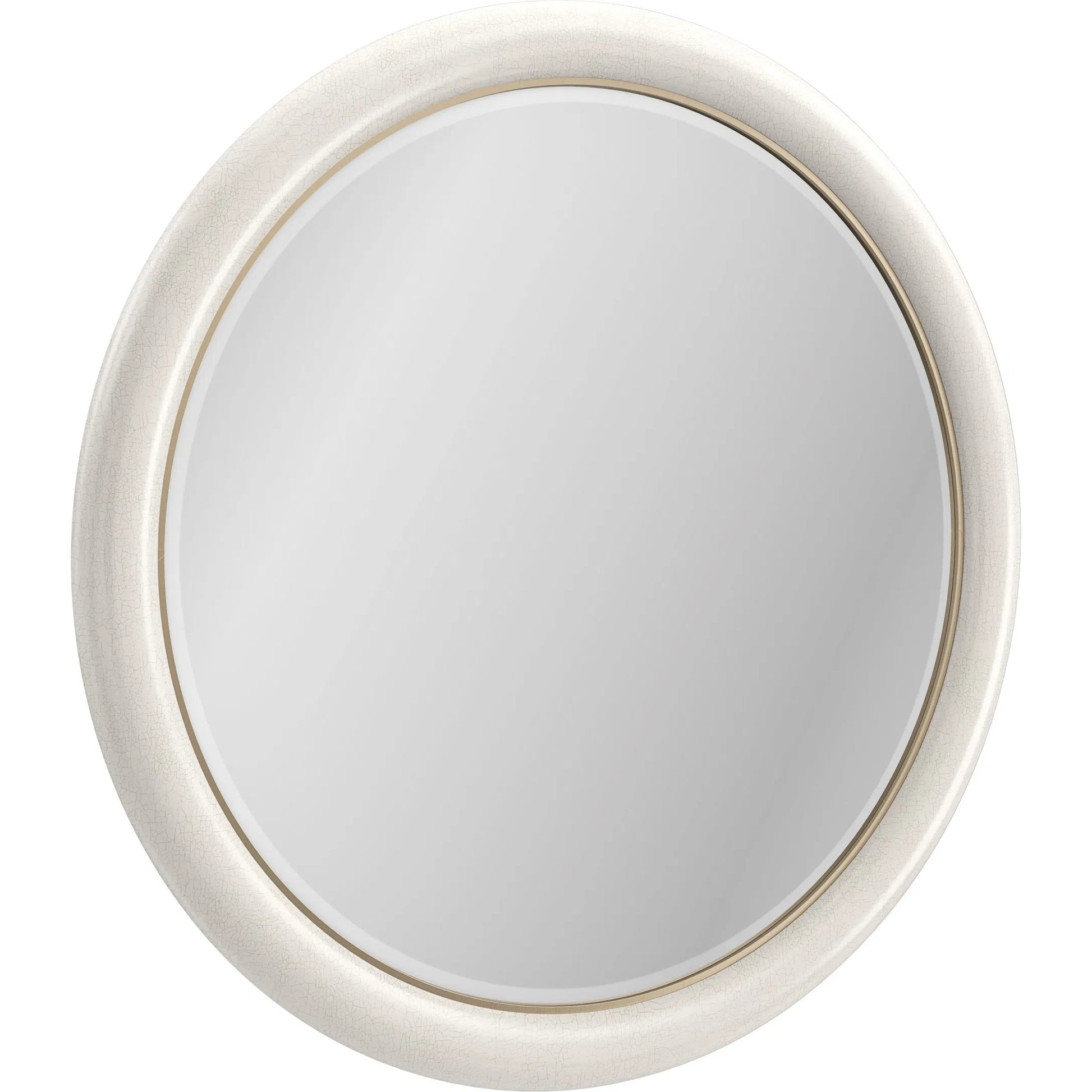 Perseus Mirror by Caracole in ivory, gold and ivory craze, brushed gold paint. Made from poplar in a unique style.