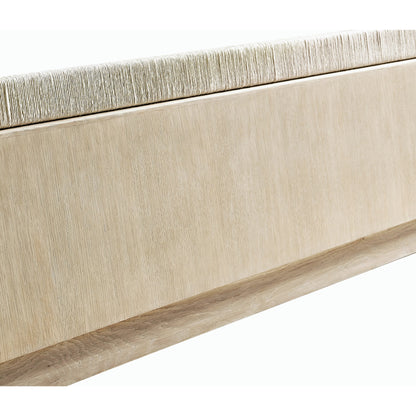 Bowline Shelter Bed by Jonathan Charles in whitewash oak. Made from oak veneers, danish cord, foam, fabric in a modern style.