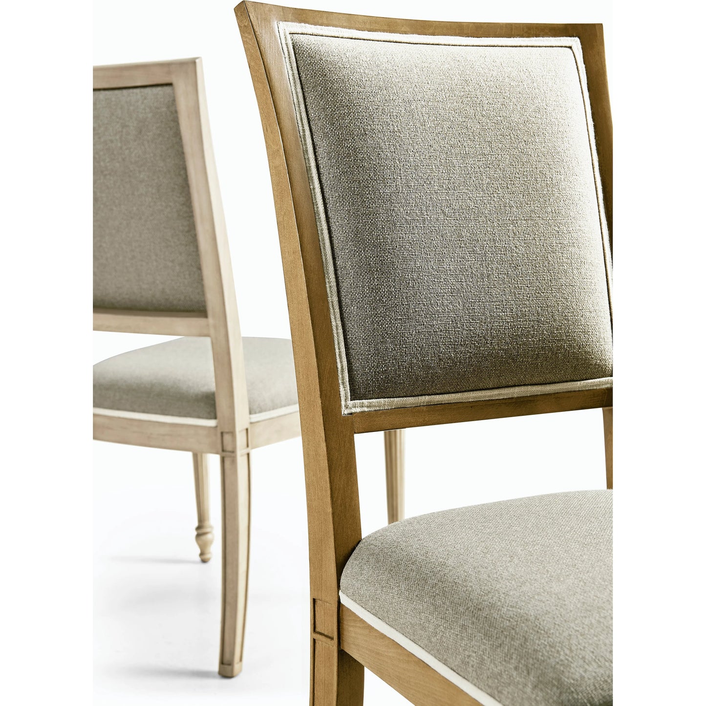 013 SI-2186305 | Closeup | Timeless Flare Uph. Side Chair by Jonathan Charles. Made from beech wood, foam, fabric in a modern style.
