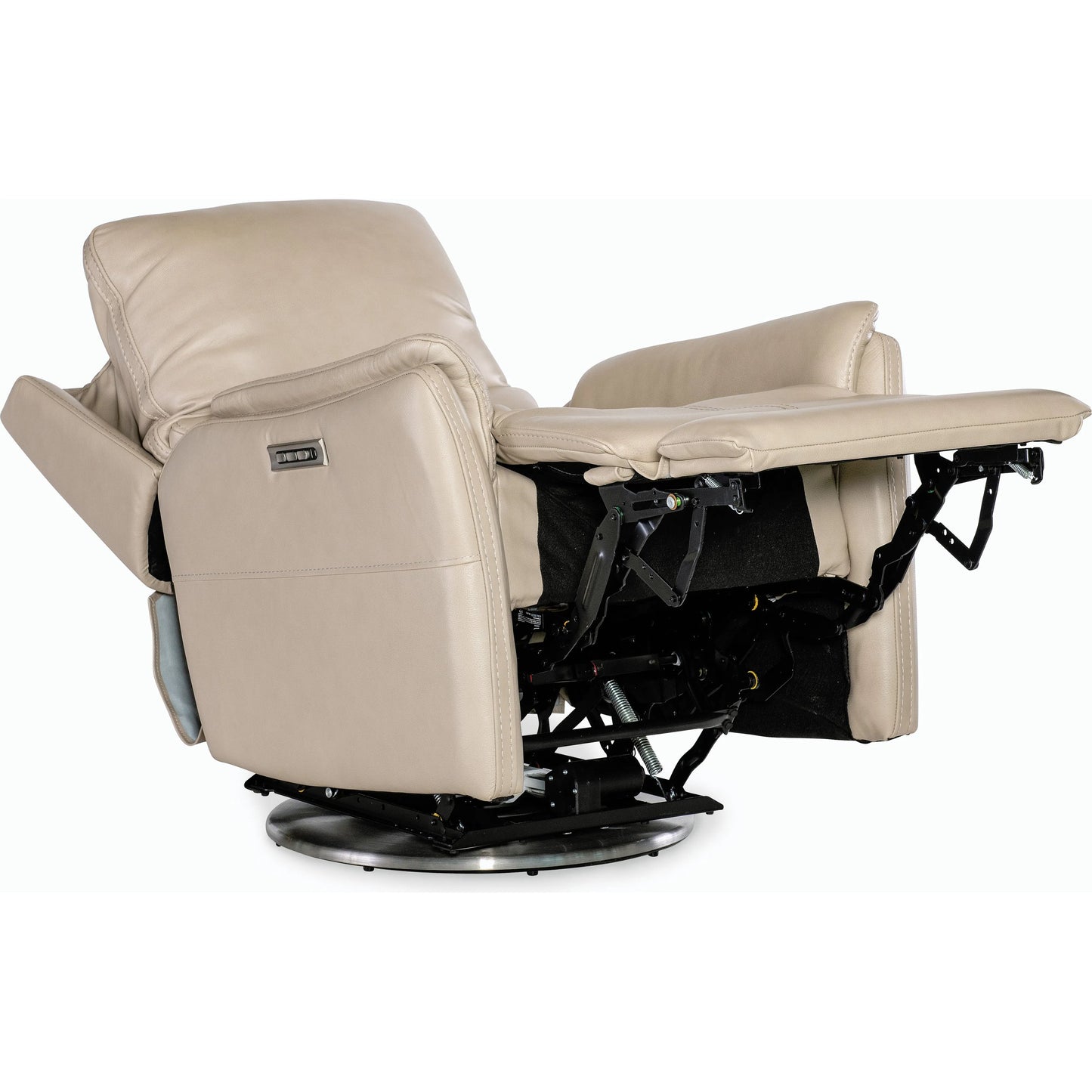 003 SI-2185864 | Additional Silo | Soiree Zero Gravity Swivel w/Power Headrest and Lumbar by Hooker Furniture in beige. Made from leather in a modern style.
