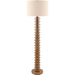 Ukwi Accent Floor Lamp by Surya. Made from resin, linen, polyester, iron in a rustic style.