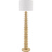 Ukwi Accent Floor Lamp by Surya. Made from resin, linen, polyester, iron in a rustic style.