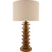 Ukwi Accent Table Lamp by Surya. Made from resin, linen, polyester, iron in a rustic style.