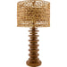 Ukwi Accent Table Lamp with Seagrass Shade by Surya. Made from resin, seagrass, iron in a rustic style.