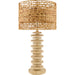 Ukwi Accent Table Lamp with Seagrass Shade by Surya. Made from resin, seagrass, iron in a rustic style.