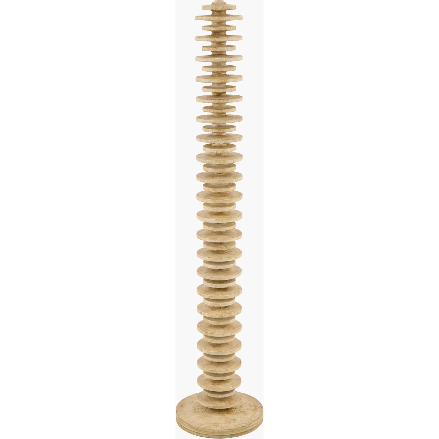 003 SI-2380085 | Closeup | Ukwi Accent Floor Lamp by Surya. Made from resin, linen, polyester, iron in a rustic style.