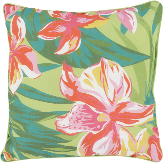 Ulani Flower by Livabliss in hot pink, lime, poppy, emerald, kelly green. Made from 100% polyester in a traditional style.