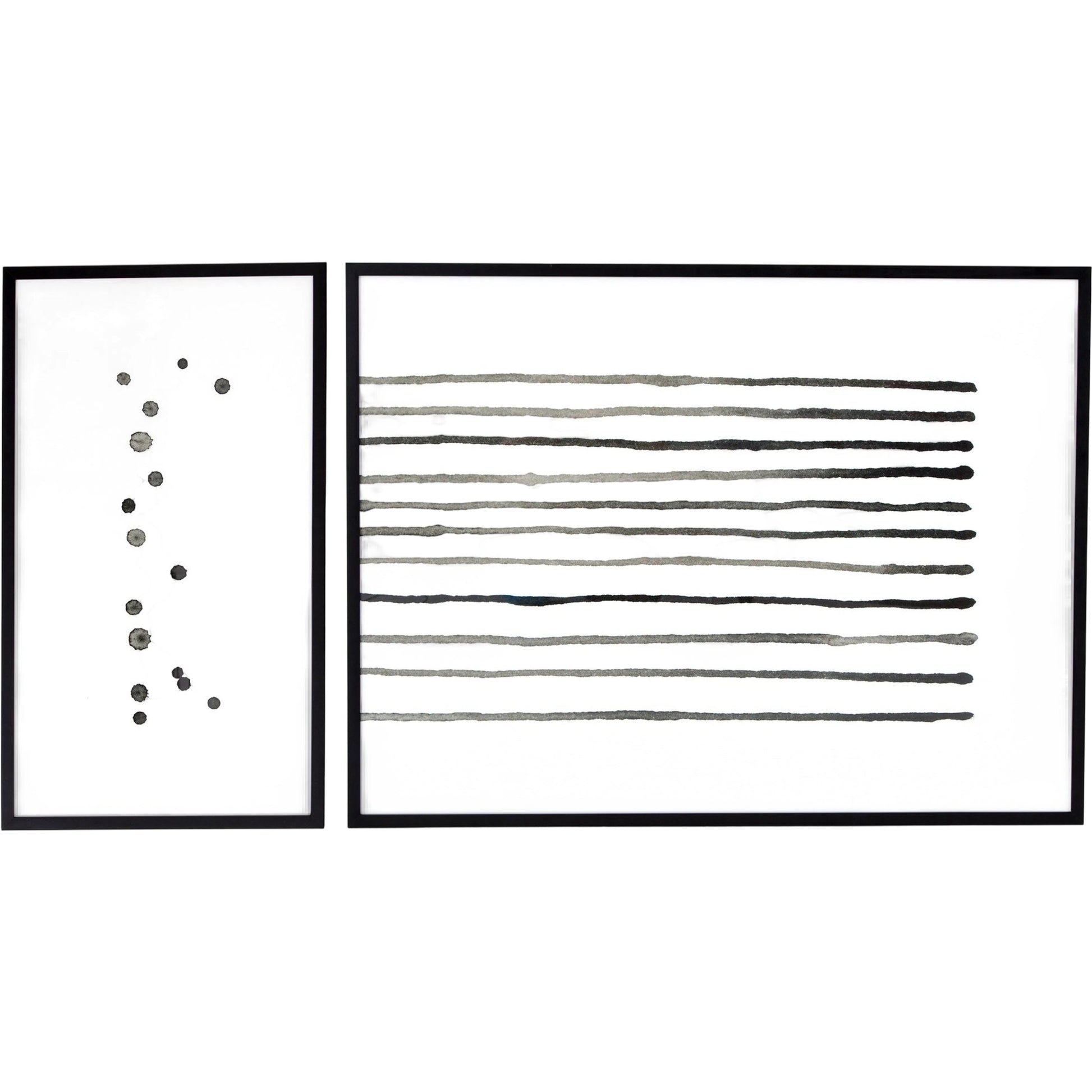 Stars/Stripes Diptych by Jess Engle by Four Hands in black 2.5 maple, vibrance matte paper, 3a white foam board. Made from american maple, matte paper in a transitional style.