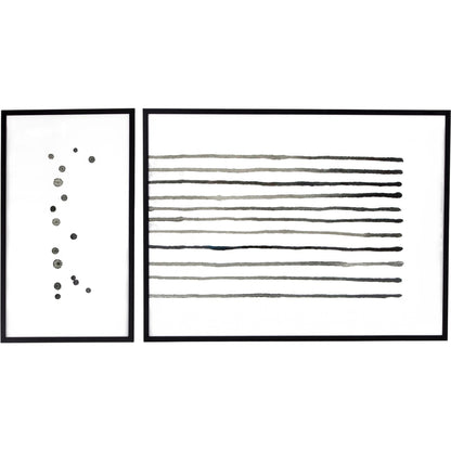 Stars/Stripes Diptych by Jess Engle by Four Hands in black 2.5 maple, vibrance matte paper, 3a white foam board. Made from american maple, matte paper in a transitional style.