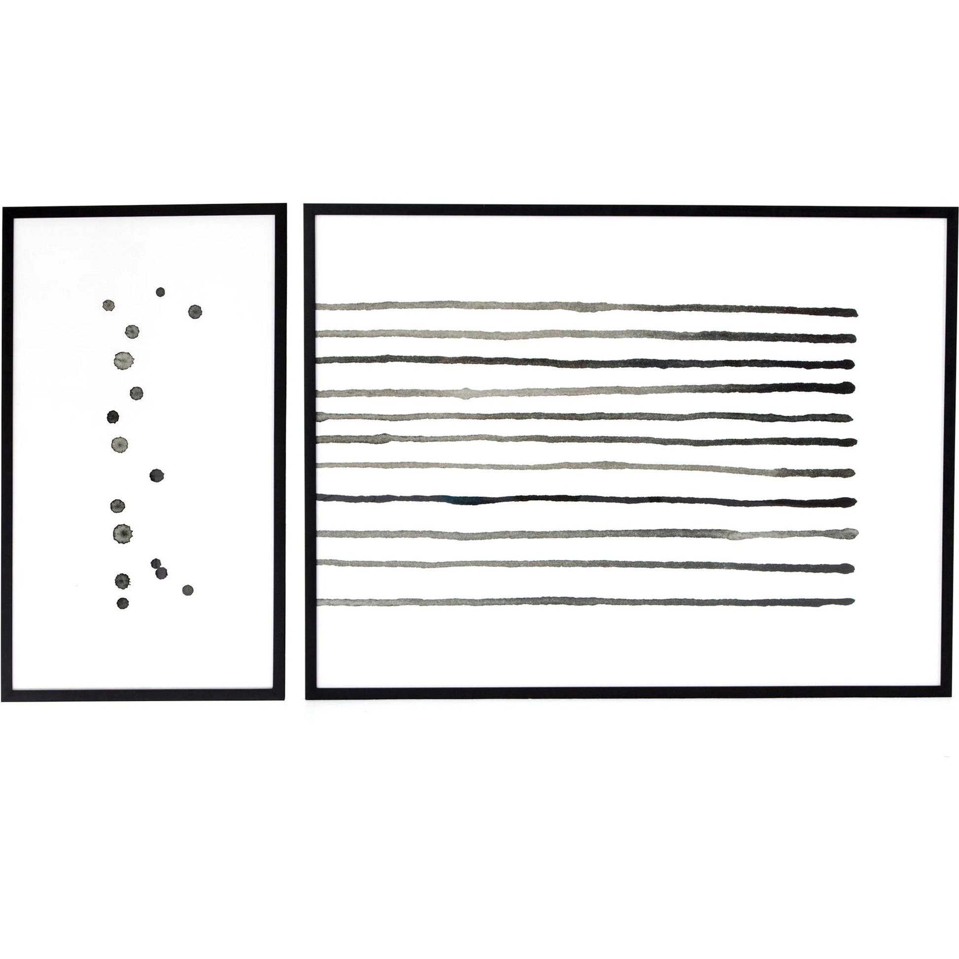 Stars/Stripes Diptych by Jess Engle by Four Hands in black 2.5 maple, vibrance matte paper, 3a white foam board. Made from american maple, matte paper in a transitional style.