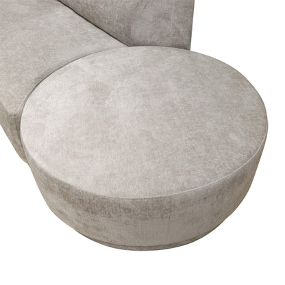 Cielo Sofa by Pasargad Home in beige. Made from polyester fabric in a modern style.
