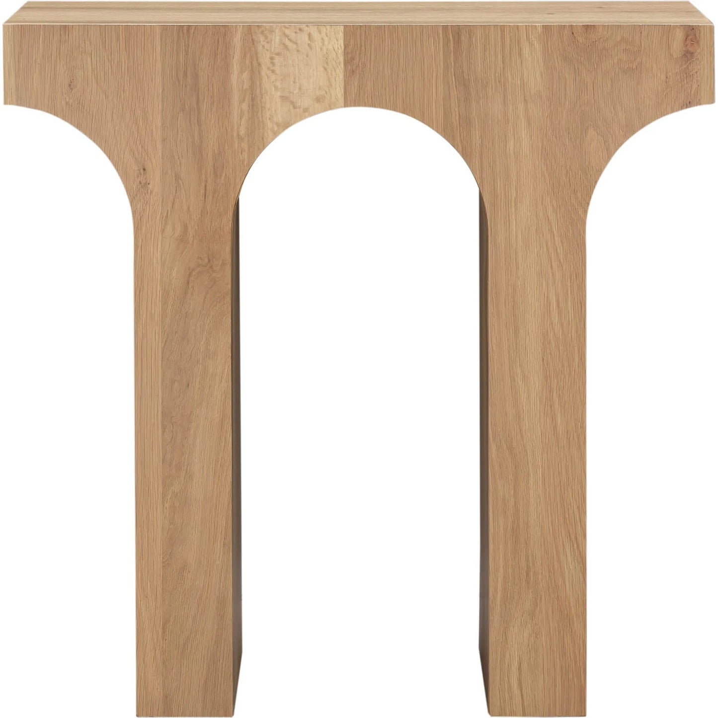 003 SI-2325319 | Additional Silo | Umbrella Side Table by LH Imports in light brown and brush white wash. Made from solid oak, oak veneer, mdf in a transitional style.