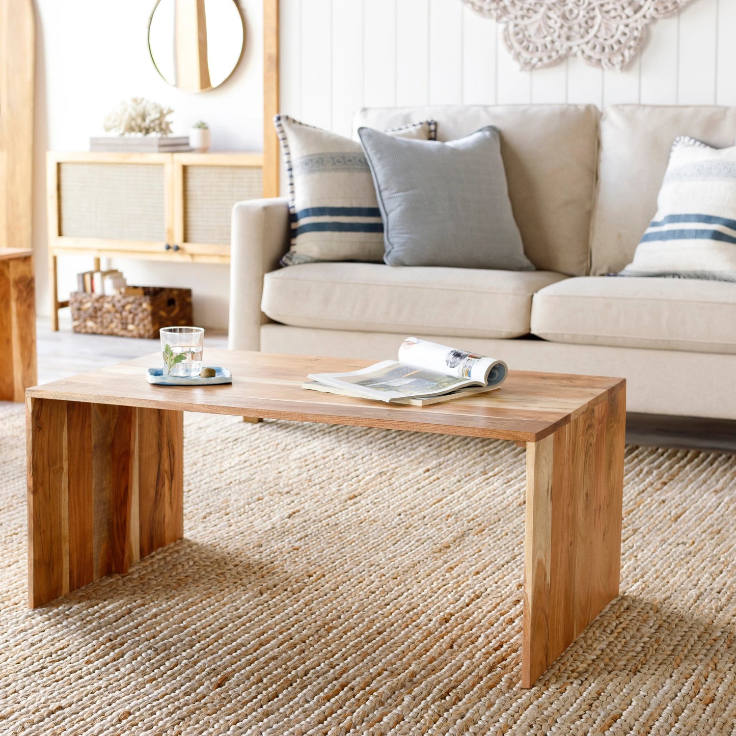 002 SI-1914625 | Lifestyle | Umaid - 29422 by Surya in brown and naturalnatural. Made from top: wood, base: 100% wood in a modern style.