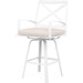Bristol Outdoor Swivel Barstool in Canvas Flax w/ Self Welt by Sunset West. Made from aluminum in a modern style.