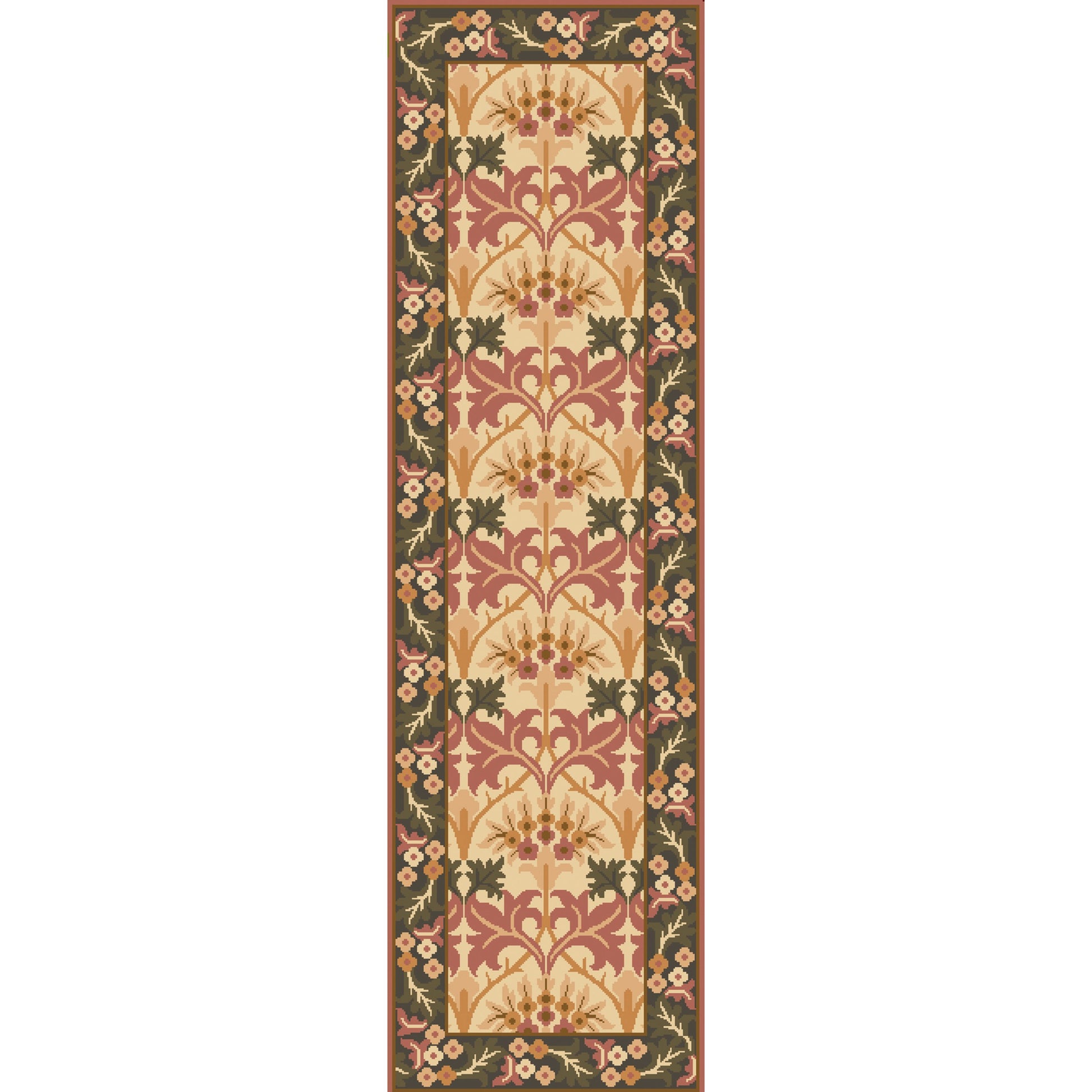 Uncharted UND-2007 Indoor/Outdoor Rug by Surya in light beige, black, burgandy, dusty coral, olive. Made from 100% wool in a unique style.