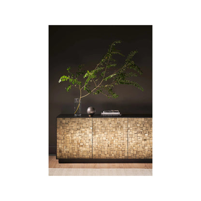 Modern Cosmo Credenza by Universal Furniture in pyrite, matte black. Made from unique in a unique style.
