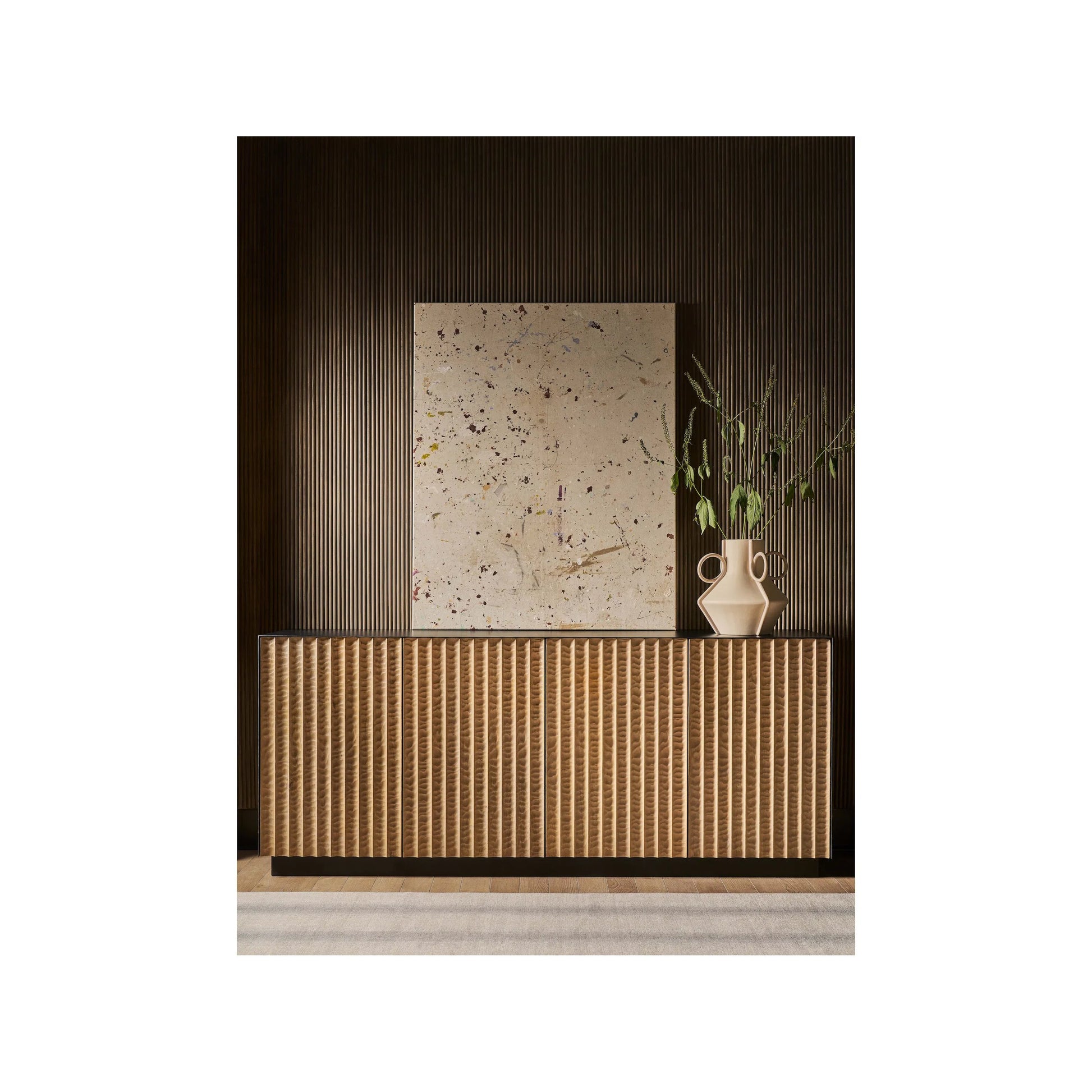 Modern Noir Credenza by Universal Furniture in natural. Made from unique in a unique style.