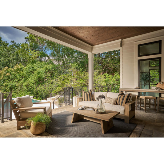 Saratoga Lounge Chair by Coastal Living by Universal Furniture in warm weathered teak. Made from unique in a transitional style.