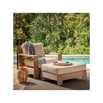 Saratoga Ottoman by Coastal Living by Universal Furniture in warm weathered teak. Made from unique in a unique style.