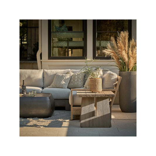 Saratoga Rectangle End Table by Coastal Living by Universal Furniture in warm weathered teak. Made from unique in a unique style.