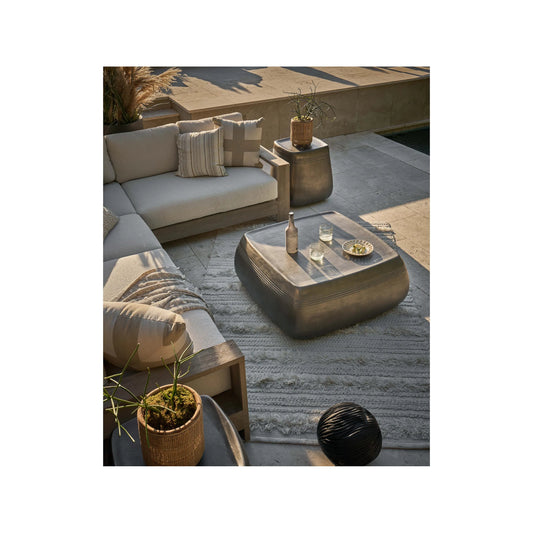 Saratoga Cocktail Table by Coastal Living by Universal Furniture in stainless steel. Made from unique in a unique style.