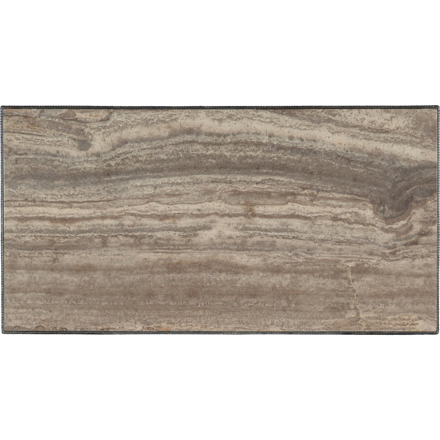 003 SI-1959623 | Additional Silo | Traditions Rectangle Cocktail Table by Hooker Furniture in verdigris. Made from honed grey travertine stone veneers, metal in a modern style.