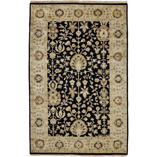 Drake Traditional Oriental Rug - 6047F by Feizy in black, gold. Made from wool in a unique style.
