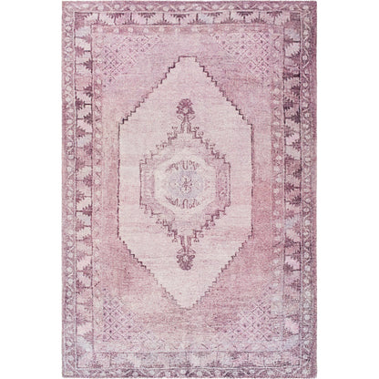 Unique UNQ-2316 Rug by Livabliss in lavender, dusty rose, mauve, soft lilac, antique white. Made from polyester in a unique style.