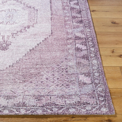Unique UNQ-2316 Rug by Livabliss in lavender, dusty rose, mauve, soft lilac, antique white. Made from polyester in a unique style.