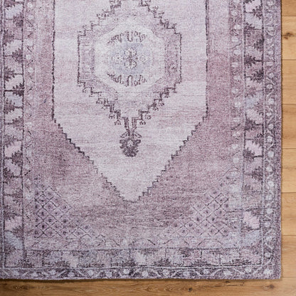 Unique UNQ-2316 Rug by Livabliss in lavender, dusty rose, mauve, soft lilac, antique white. Made from polyester in a unique style.