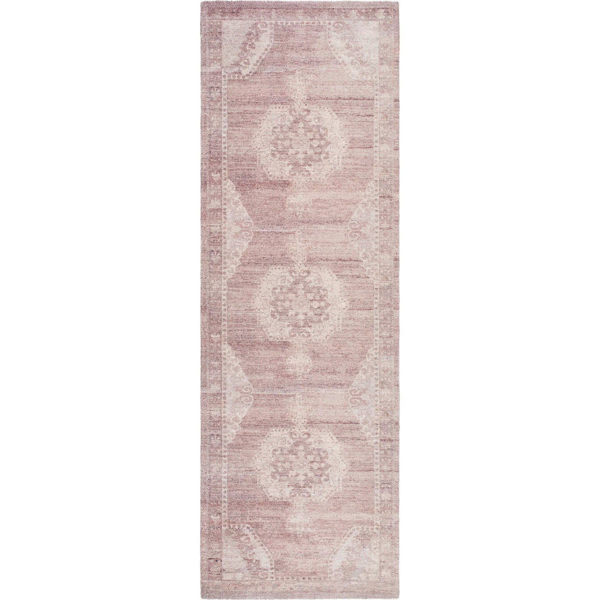 Unique UNQ-2317 Rug by Livabliss in dusty rose, blush, cream, mauve. Made from polyester in a unique style.