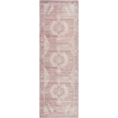 Unique UNQ-2317 Rug by Livabliss in dusty rose, blush, cream, mauve. Made from polyester in a unique style.