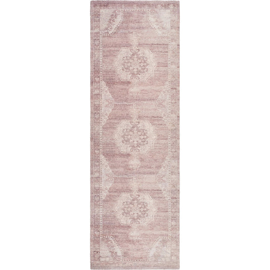 Unique UNQ-2317 Rug by Livabliss in dusty rose, blush, cream, mauve. Made from polyester in a unique style.