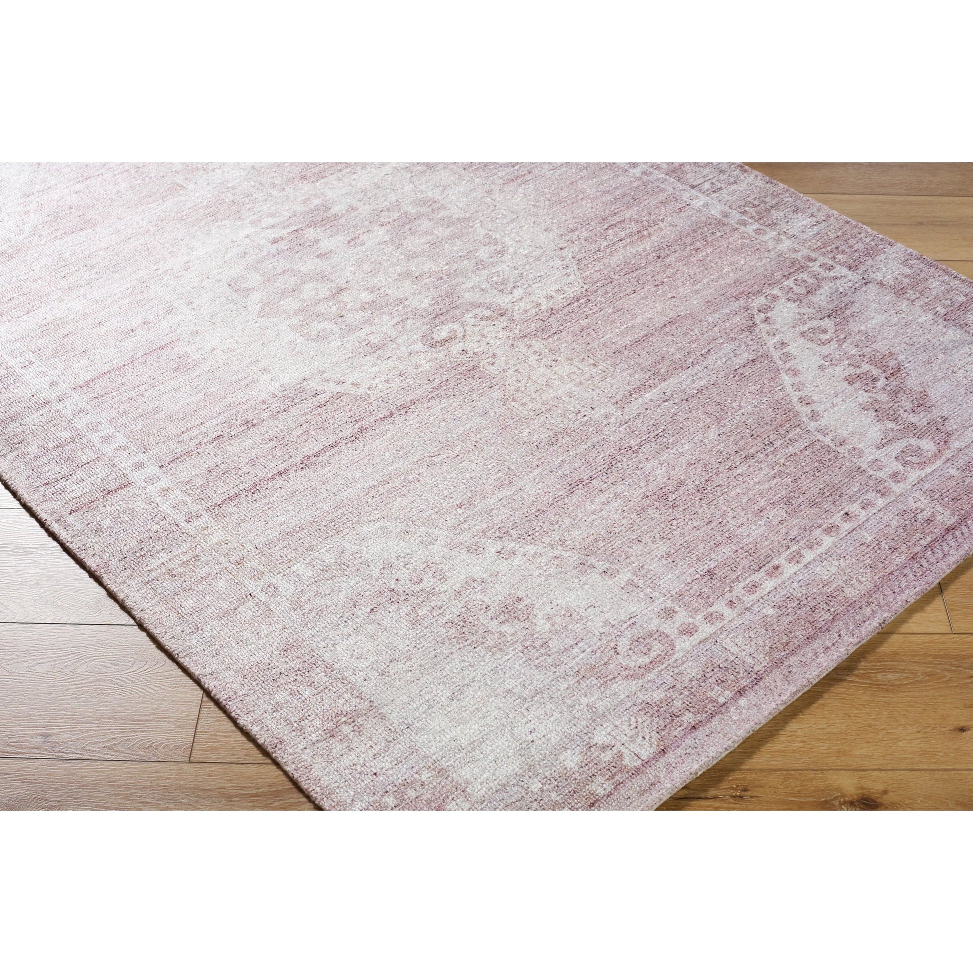Unique UNQ-2317 Rug by Livabliss in dusty rose, blush, cream, mauve. Made from polyester in a unique style.
