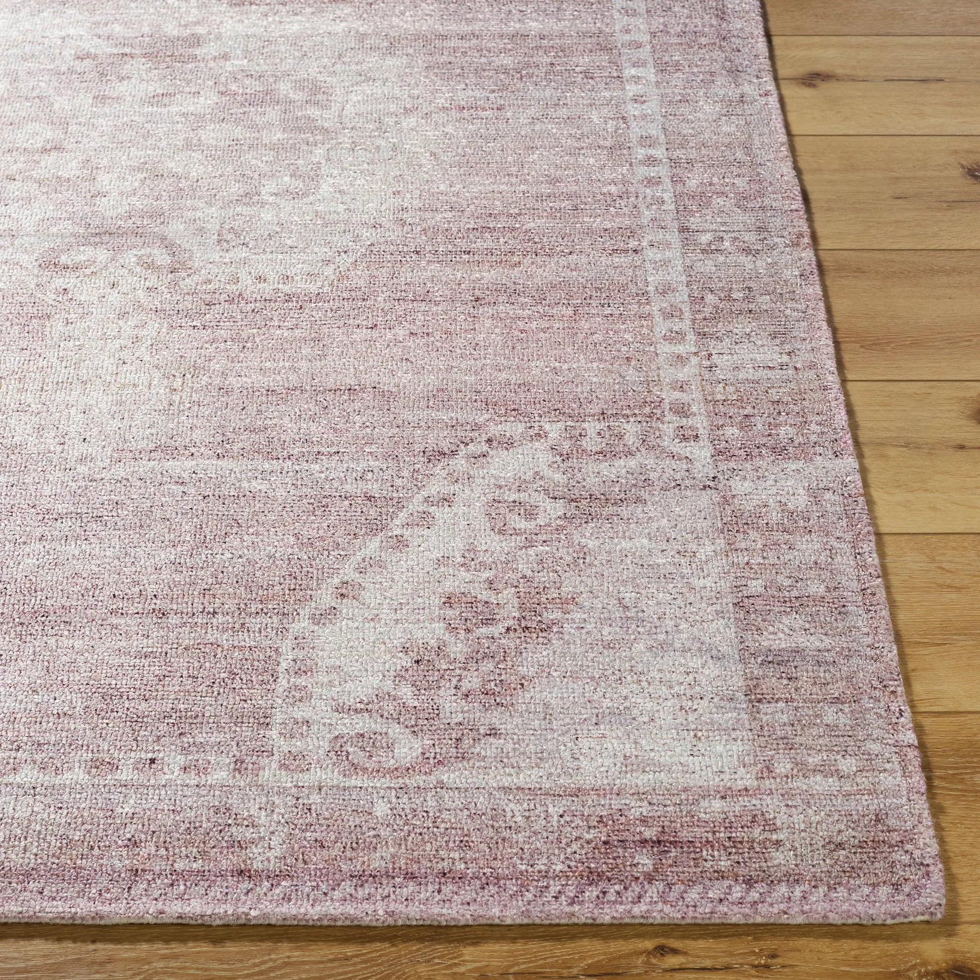 Unique UNQ-2317 Rug by Livabliss in dusty rose, blush, cream, mauve. Made from polyester in a unique style.