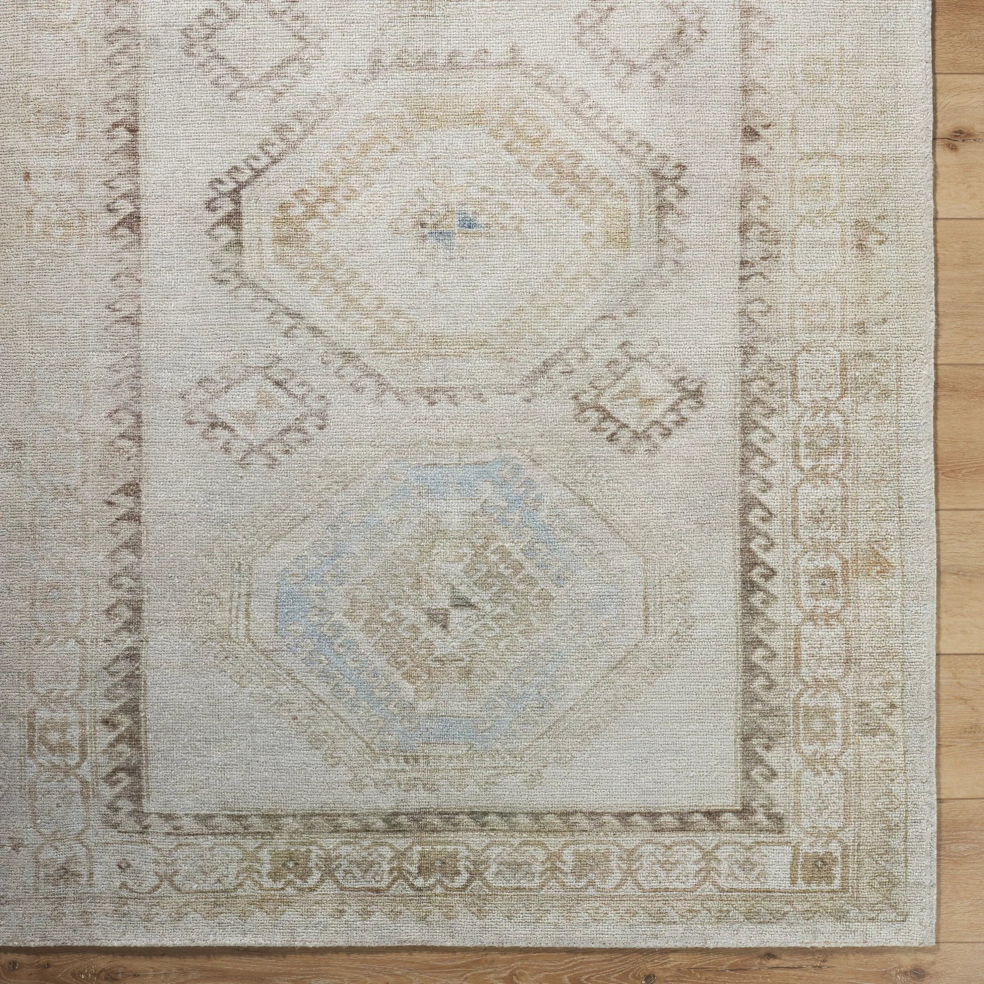 Unique UNQ-2319 Rug by Livabliss in ivory, sandstone, sky blue, taupe, beige. Made from polyester in a unique style.