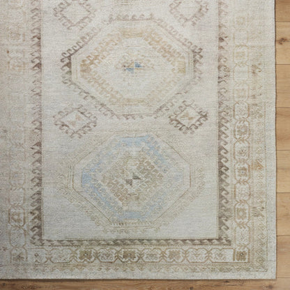 Unique UNQ-2319 Rug by Livabliss in ivory, sandstone, sky blue, taupe, beige. Made from polyester in a unique style.