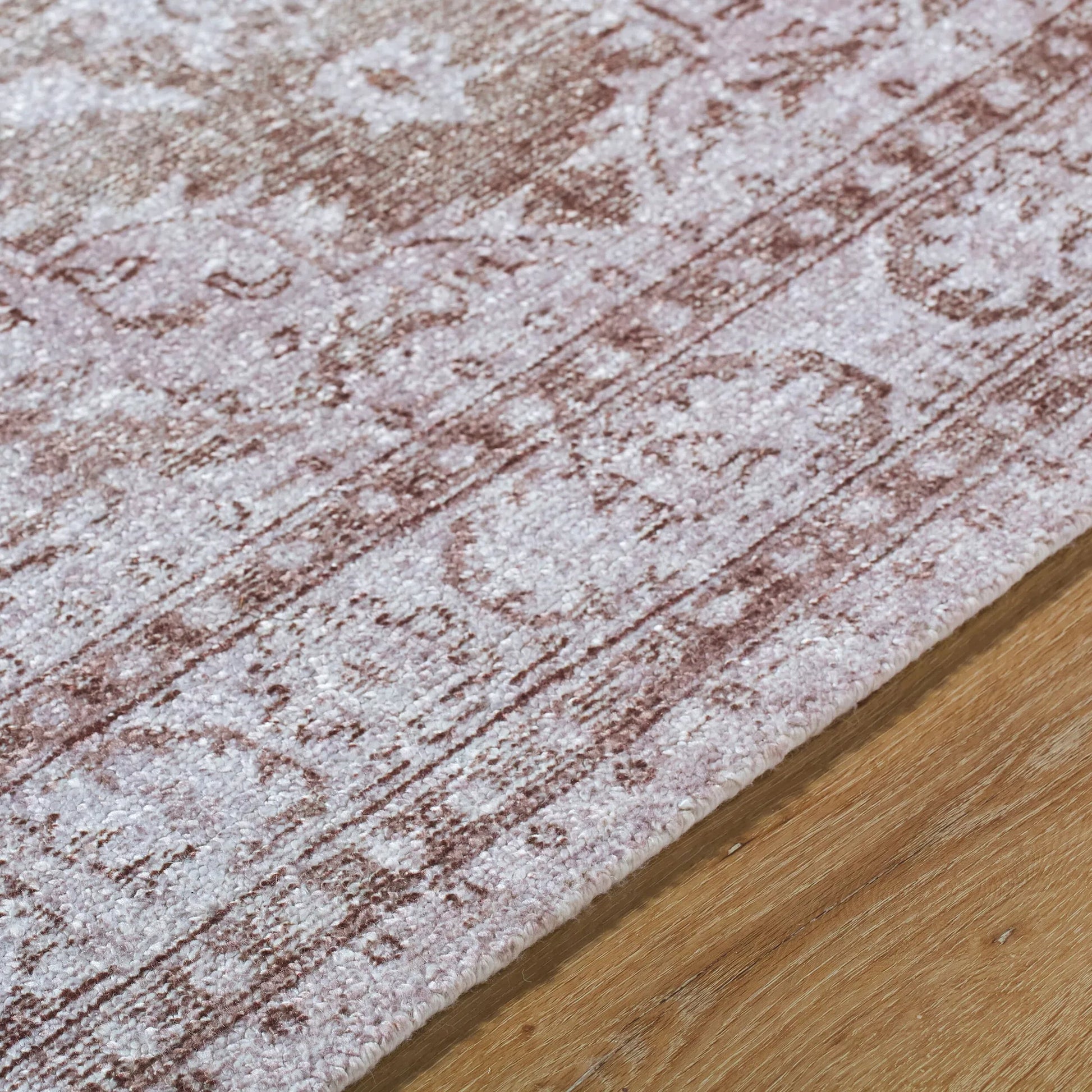 Unique UNQ-2320 Rug by Livabliss in taupe, ivory, dusty rose, sepia. Made from polyester in a unique style.