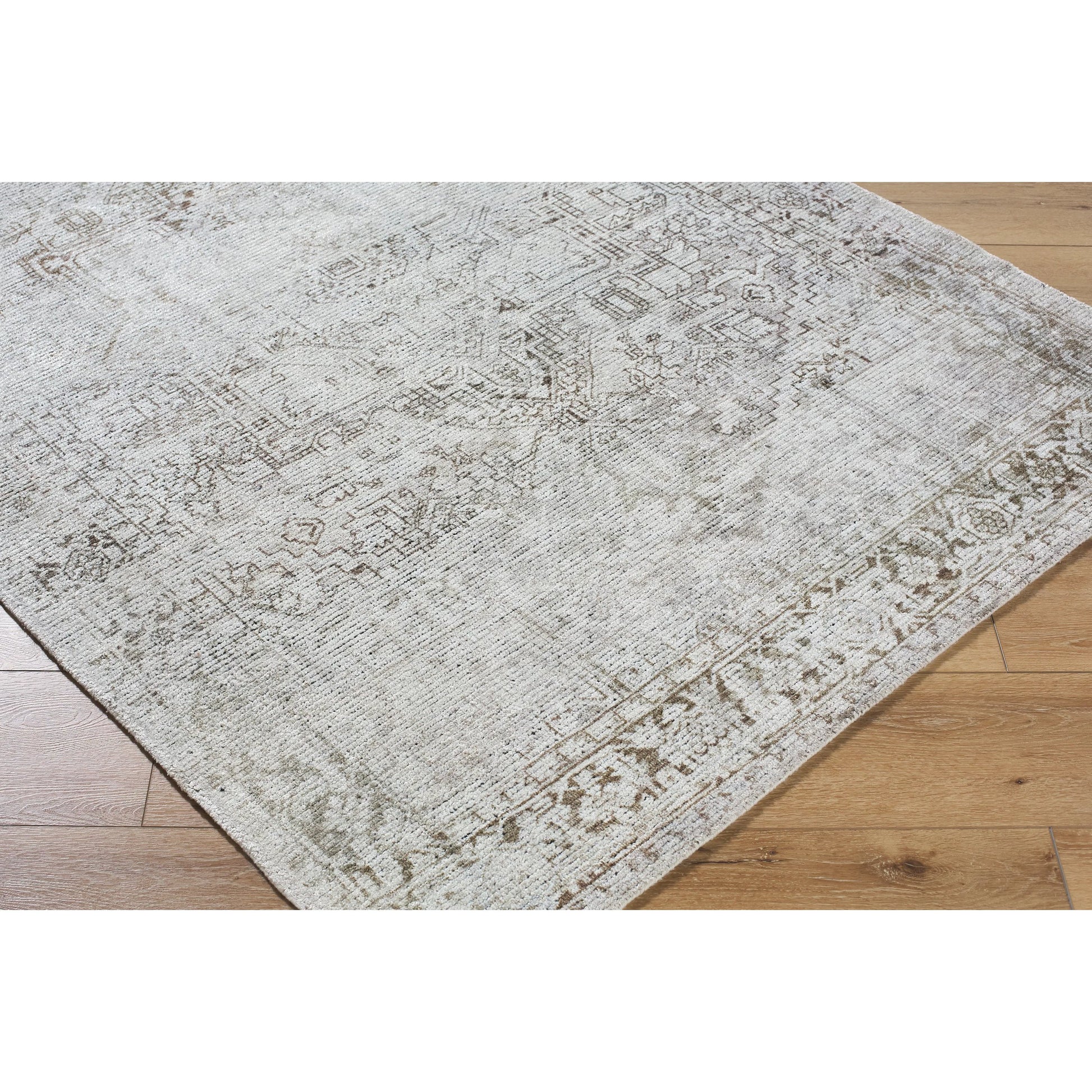 Unique UNQ-2321 Rug by Livabliss in ivory, taupe, charcoal, silver. Made from polyester in a unique style.